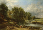 ₴ Репродукция пейзаж от 229 грн.: Рыбаки на береге реки возле Стратфорд мельницы