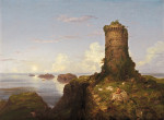 ₴ Репродукция пейзаж от 377 грн.: Итальянское побережье с разрушенной башней