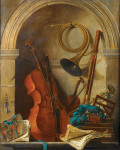 ₴ Картина натюрморт художника от 205 грн.: Тромпле с музыкальными инструментами и книга Кастора и Поллукса