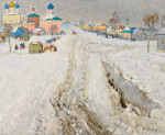 ₴ Картина пейзаж художника от 220 грн.: Русский город под снегом