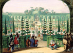 ₴ Картина пейзаж художника от 199 грн.: Вид на Оранжиен Хофф с мраморным фонтаном трех граций