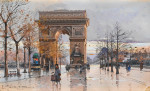₴ Репродукция городской пейзаж от 261 грн.: Париж, Триумфальная арка