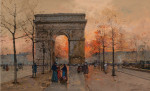 ₴ Репродукція міський краєвид від 261 грн.: Тріумфальна арка, площа Етуаль