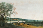 ₴ Картина пейзаж художника от 184 грн.: Бразильский пейзаж с телегой и быками