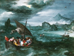 ⎈ Картина морской пейзаж художника от 167 грн.: Христос во время бури на Галилейском море