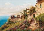 ₴ Картина пейзаж пейзаж известного художника от 168 грн: Вид на Таормину