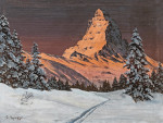 ₴ Картина пейзаж пейзаж известного художника от 182 грн: Маттерхорн на закате
