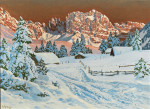₴ Картина пейзаж пейзаж известного художника от 177 грн: Зимний пейзаж в Доломитах