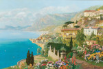 ₴ Картина пейзаж пейзаж відомого художника від 164 грн: Мотив озера Гарда