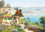 ₴ Картина пейзаж пейзаж известного художника от 177 грн: Сцена озера Комо