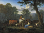 ₴ Картина пейзаж известного художника от 182 грн: Пейзаж со скотом и фигурами