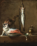 ₴ Репродукция натюрморт от 242 грн.: Кот и рыба
