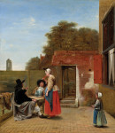 ₴ Картина бытового жанра известного художника от 183 грн.: Голландский двор