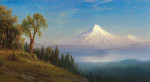 ₴ Картина пейзаж відомого художника від 147 грн.: Гора Сент-Хеленс, річка Колумбія