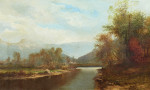 ₴ Картина пейзаж известного художника от 156 грн.: Белые горы, Франкония Нотч, Нью-Гэмпшир