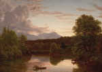 ₴ Картина пейзаж известного художника от 180 грн.: Северная гора и залив Катскилл