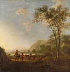 ₴ Картина пейзаж известного художника от 200 грн.: Пейзаж с пастухами и коровами