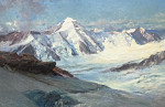 ₴ Картина пейзаж художника от 166 грн.: Вид на ледник Алеч