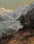 ₴ Картина пейзаж художника від 194 грн.: Вид на льодовик Мортерач