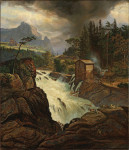 ₴ Репродукция пейзаж от 389 грн.: Верхний водопад Лаброфосса