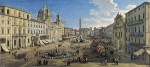 ₴ Картина міський пейзаж художника від 123 грн.: Пьяцца Навона, Рим