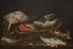₴ Репродукція натюрморт від 223 грн.: Риба на кам'яному столі