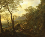 ₴ Картина пейзаж известного художника от 203 грн.: Итальянский пейзаж с пастухами - погонщиками