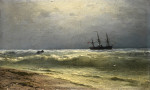 ₴ Купить картину море известного художника от 156 грн.: Морской пейзаж с лодкой