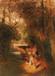₴ Купить картину пейзаж художника от 160 грн: В парке у фонтана виллы Торлония, Фраскати недалеко от Рима