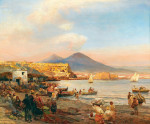 ⚓Купити картину море художника від 203 грн.: Захід в Неаполітанському затоці