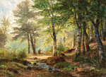 ₴ Картина пейзаж пейзаж відомого художника від 184 грн: Літній ліс з чагарником