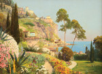 ₴ Картина пейзаж пейзаж известного художника от 180 грн: Вид на побережье в Гримальди Инфериоре