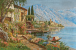 ₴ Картина пейзаж пейзаж известного художника от 170 грн: Вид на озеро Комо