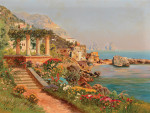 ⚓Картина морской пейзаж известного художника от 189 грн: Капри, вид на скалы Фаральони