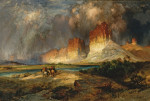 ₴ Картина пейзаж відомого художника від 170 грн.: Скелі Верхньої річки Колорадо, Вайомінг