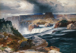 ₴ Картина пейзаж известного художника от 175 грн.: Большой водопад Снейк Ривер, Айдахо