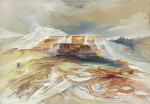 ₴ Картина пейзаж известного художника от 175 грн.: Горячие источники реки Гардинер, Йеллоустон