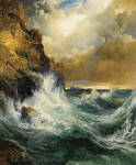 ₴ Картина морской пейзаж известного художника от 183 грн.: Отступающая волна