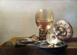 ₴ Картина натюрморт известного художника от 180 грн.: Натюрморт с ремером и серебряной чашей