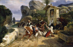 ₴ Картина бытового жанра художника от 179 грн.: Итальянские разбойники удивлены папскими войсками