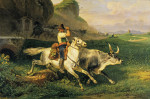 ₴ Картина бытового жанра художника от 209 грн.: Романский пастух гонит скот