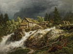 ₴ Купити картину пейзаж відомого художника від 199 грн: Північний гірський пейзаж з потоком