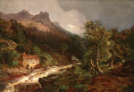 ₴ Купити картину пейзаж відомого художника від 189 грн: Швейцарська гірська млин у ревучого потоку