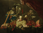 ₴ Репродукция натюрморт от 363 грн.: Роскошный фруктовый натюрморт с ювелирной коробкой