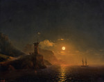 ₴ Купить картину море известного художника от 209 грн.: Часовня на берегу в лунную ночь
