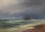 ₴ Купити картину море відомого художника від 199 грн.: Вітрильник в штормовий день