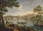 ₴ Картина пейзаж художника от 199 грн.: Рим, вид на реку Тибр с Понте Ротто