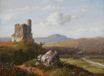 ₴ Картина пейзаж известного художника от 189 грн.: Панорамный пейзаж с руинами