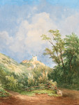 ₴ Картина пейзаж художника от 166 грн.: Вид на церковь Леопольда на Леопольдсберге