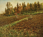 ₴ Репродукция пейзаж от 225 грн.: Собиратели картофеля